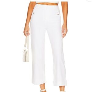 Spanx Stretch Twill Cropped Wide Leg Pant Work Beach Women’s Sz M